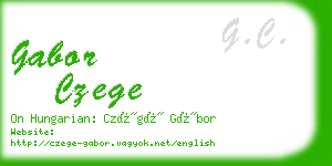 gabor czege business card